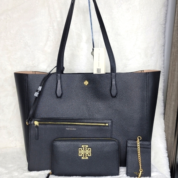 NWT TORY BURCH 4 SET Matching  Shoulder Tote Bag Purse Handbag Wallet + + - Picture 1 of 14